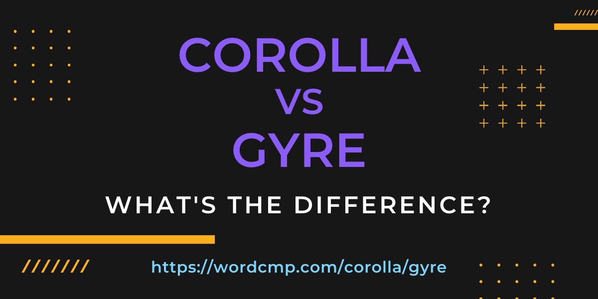 Difference between corolla and gyre