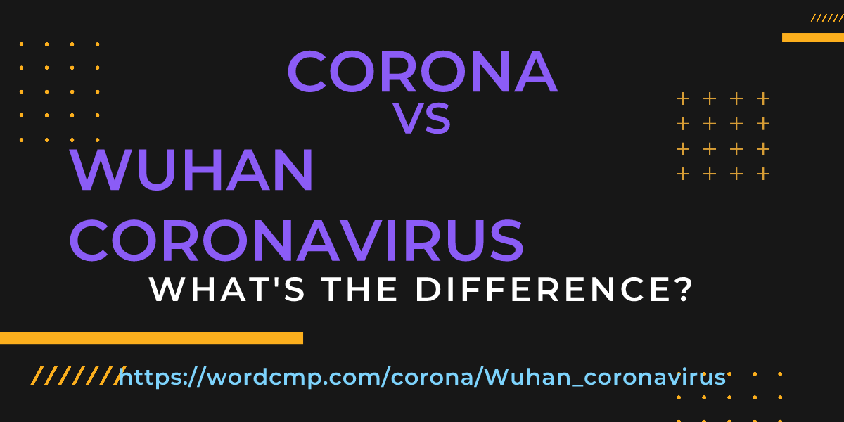 Difference between corona and Wuhan coronavirus