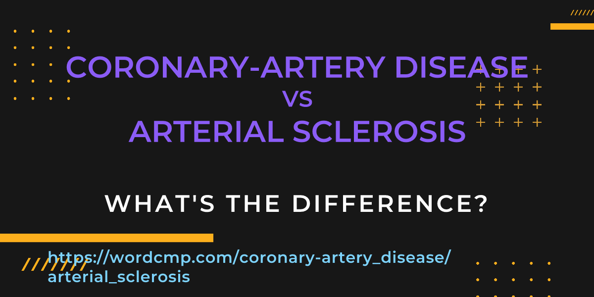 Difference between coronary-artery disease and arterial sclerosis