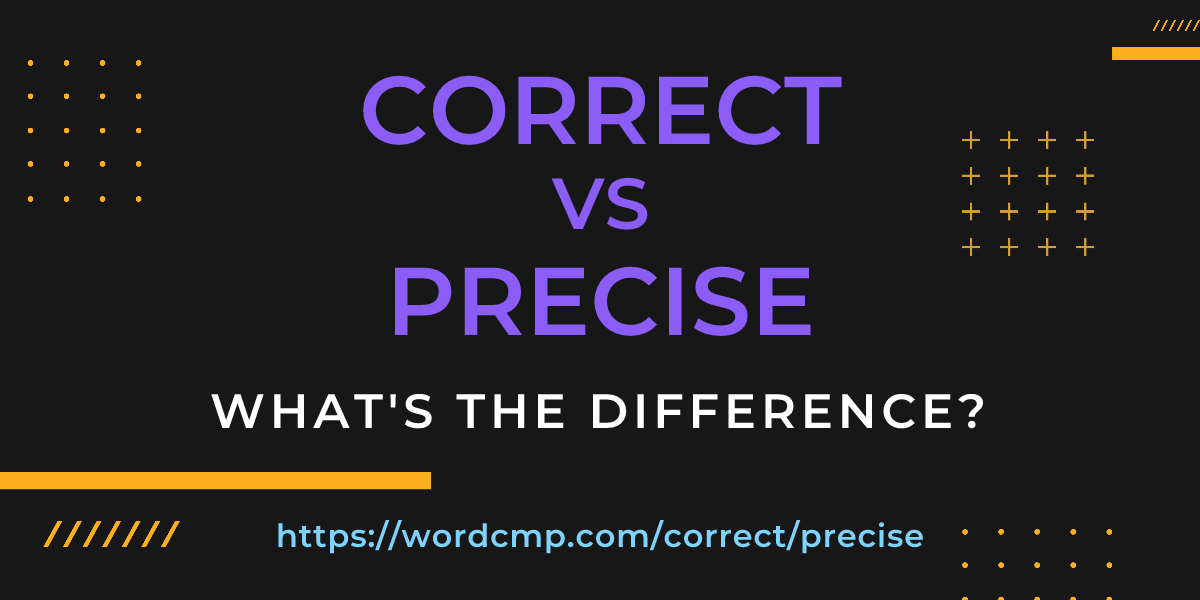Difference between correct and precise