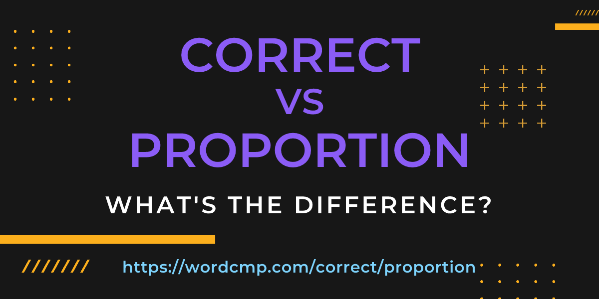 Difference between correct and proportion