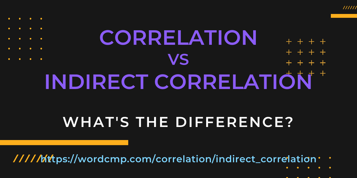 Difference between correlation and indirect correlation