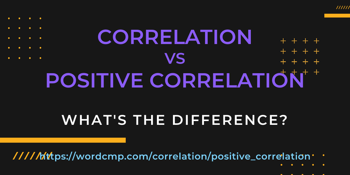 Difference between correlation and positive correlation