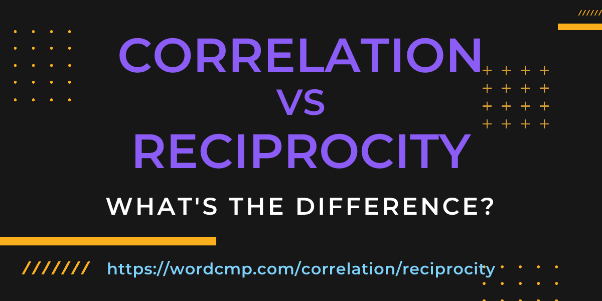 Difference between correlation and reciprocity