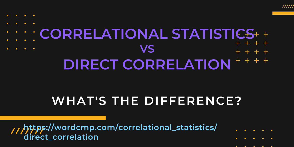 Difference between correlational statistics and direct correlation