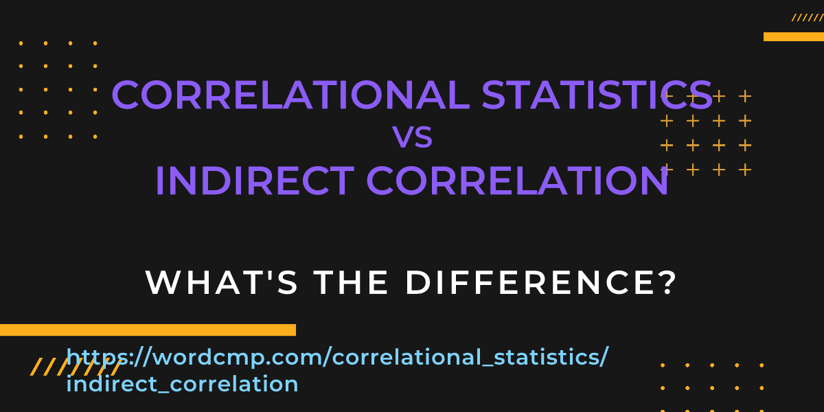 Difference between correlational statistics and indirect correlation