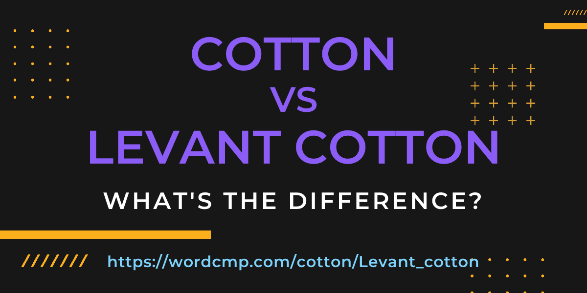 Difference between cotton and Levant cotton