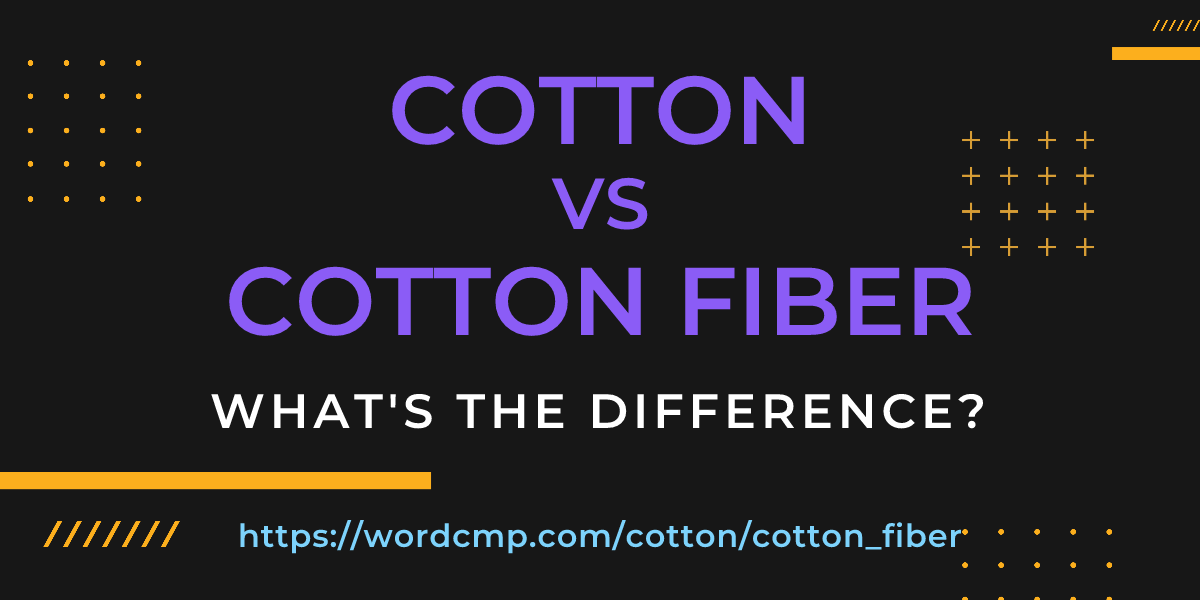 Difference between cotton and cotton fiber