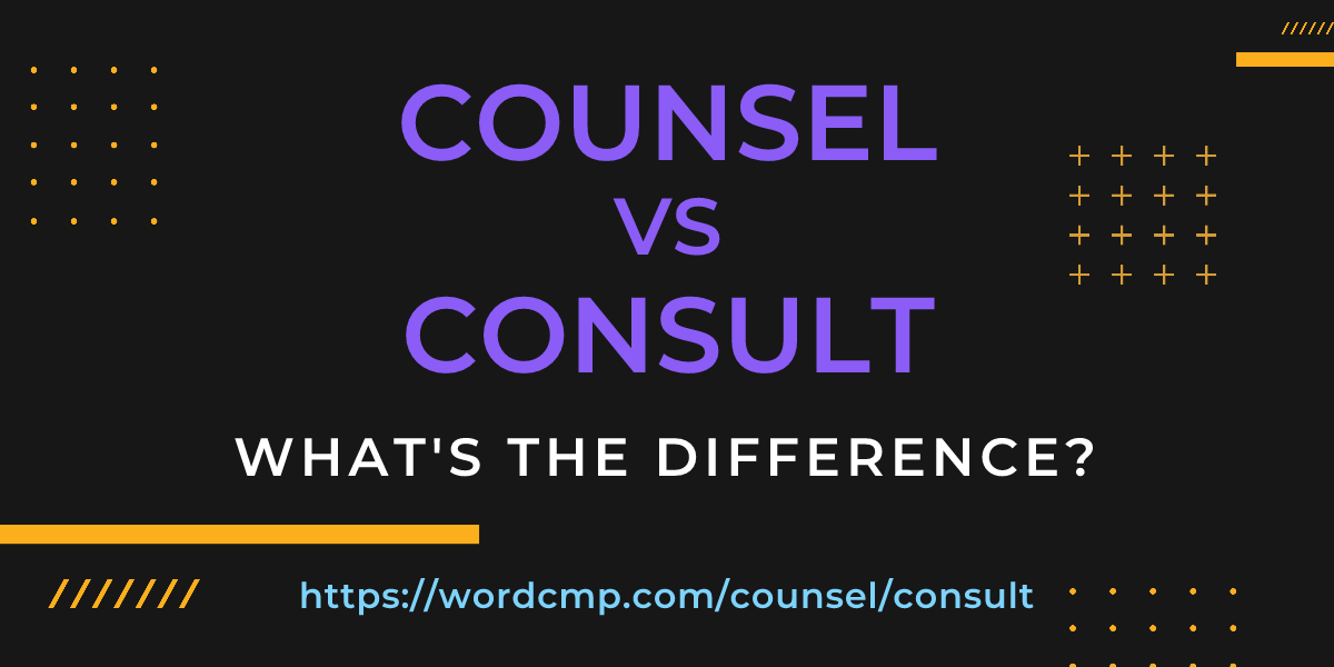 Difference between counsel and consult