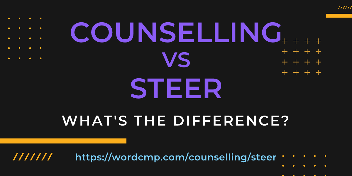 Difference between counselling and steer