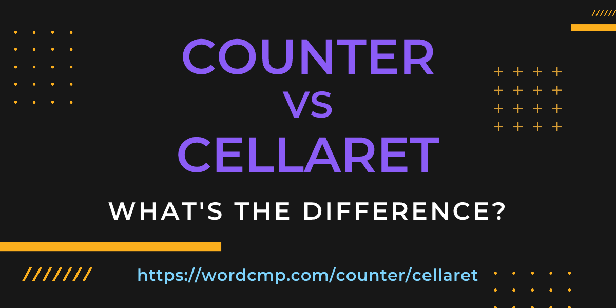 Difference between counter and cellaret