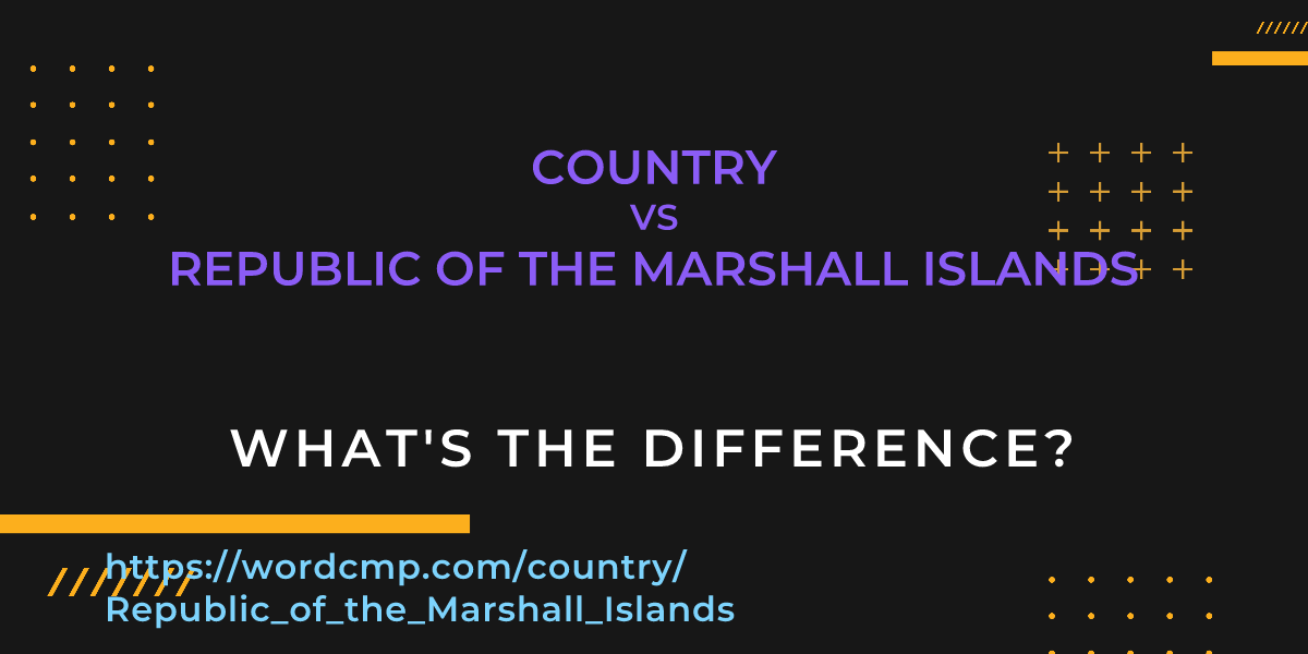 Difference between country and Republic of the Marshall Islands