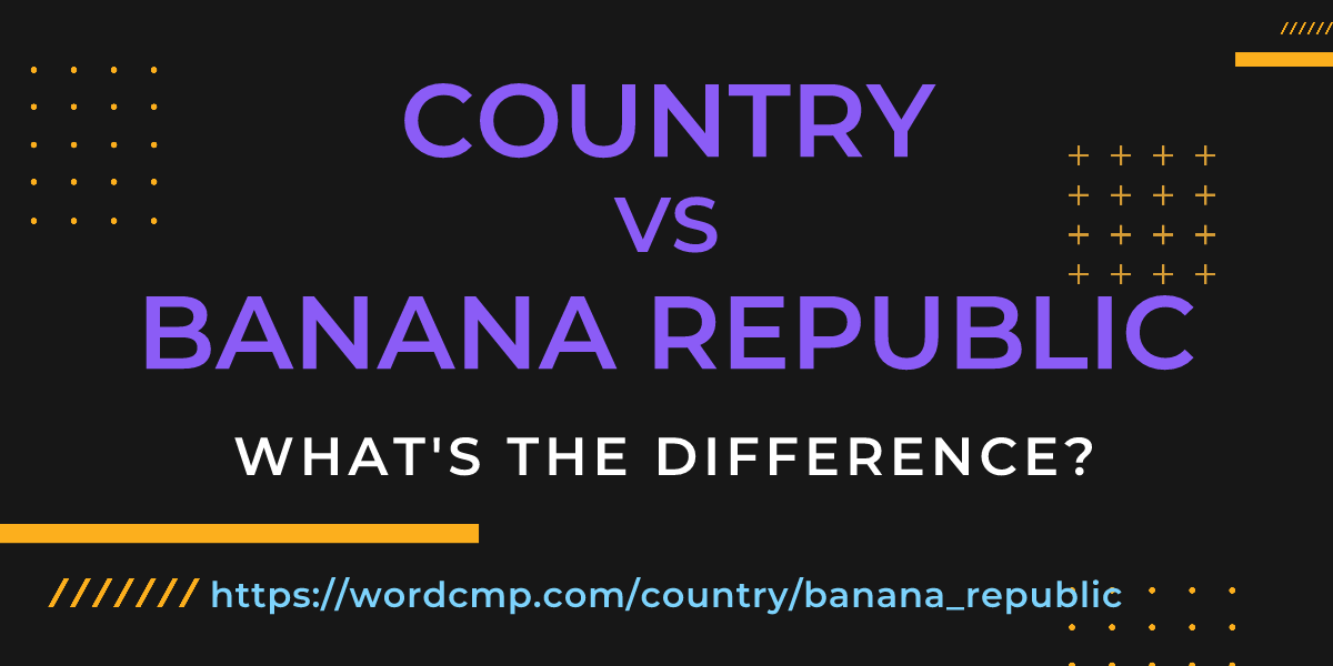 Difference between country and banana republic