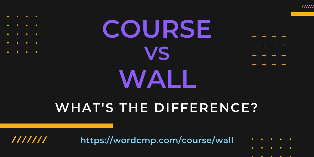 Difference between course and wall