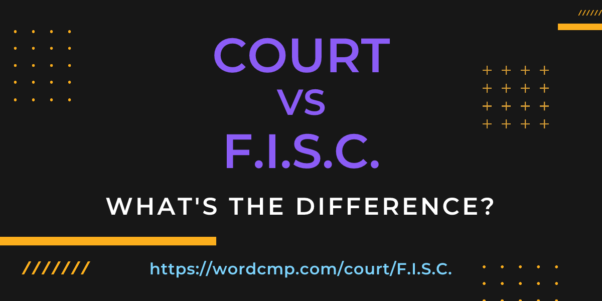 Difference between court and F.I.S.C.