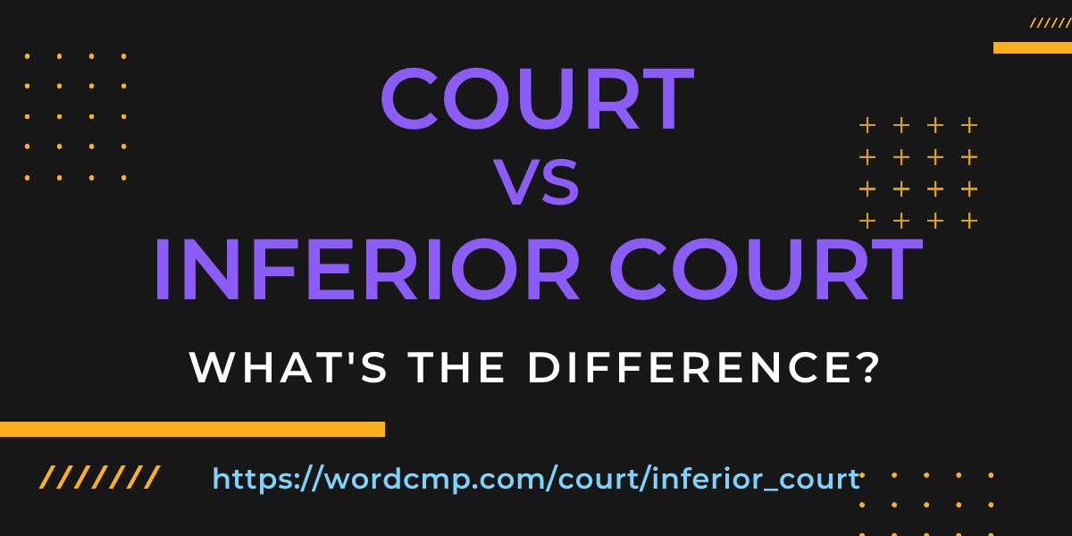 Difference between court and inferior court
