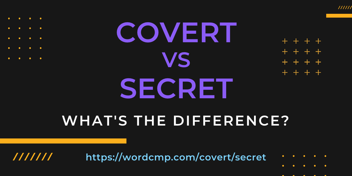 Difference between covert and secret