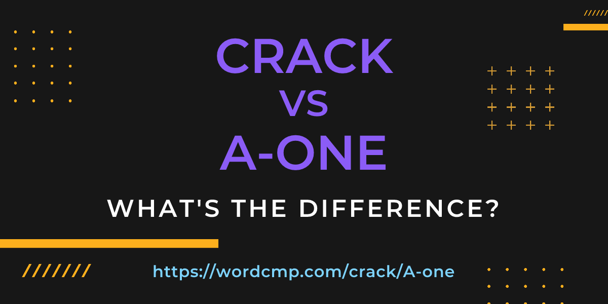 Difference between crack and A-one