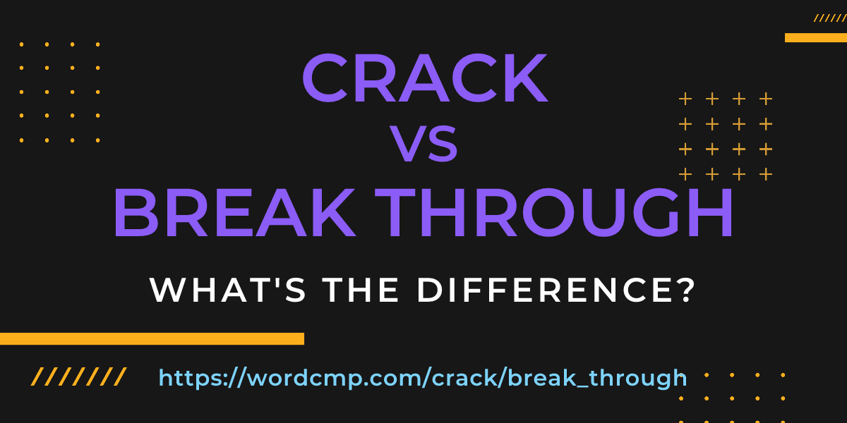 Difference between crack and break through