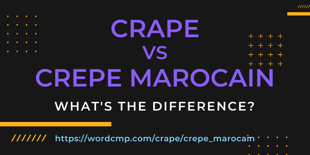 Difference between crape and crepe marocain