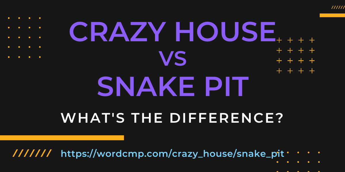 Difference between crazy house and snake pit
