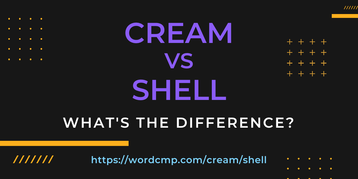 Difference between cream and shell