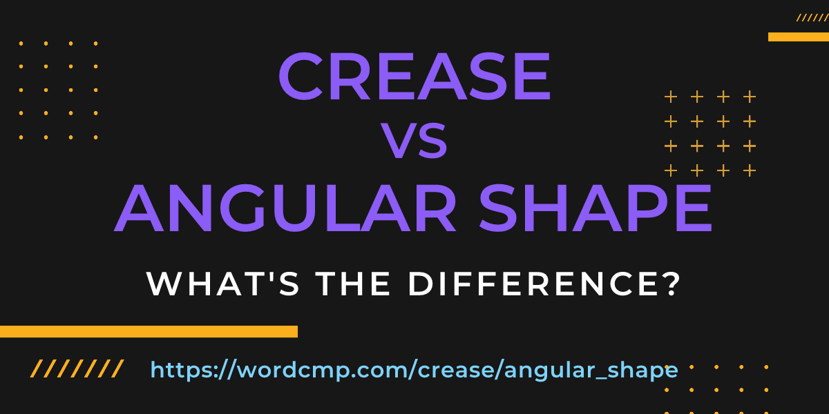 Difference between crease and angular shape
