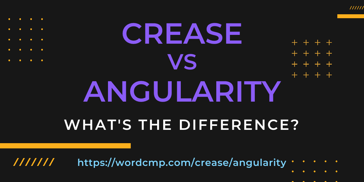 Difference between crease and angularity