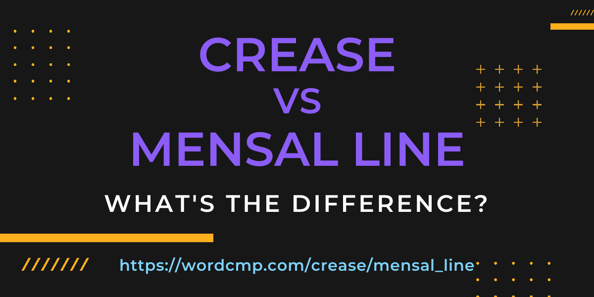Difference between crease and mensal line
