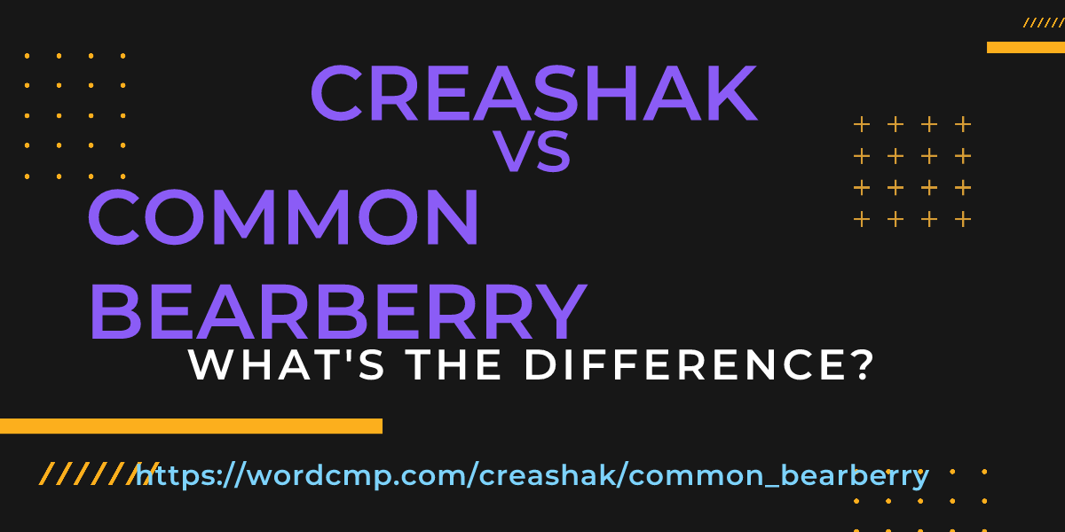 Difference between creashak and common bearberry