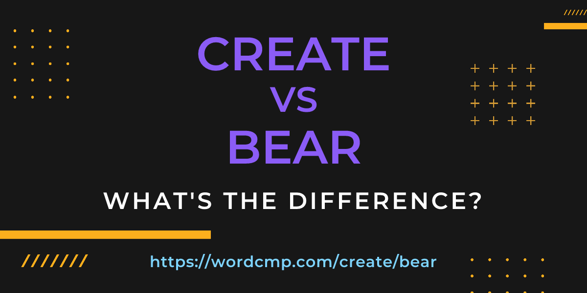 Difference between create and bear