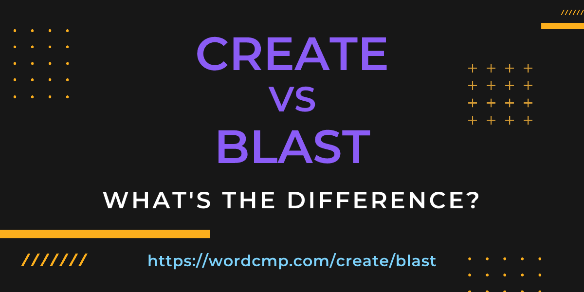Difference between create and blast