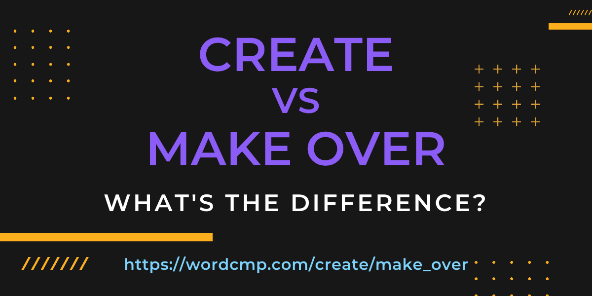 Difference between create and make over