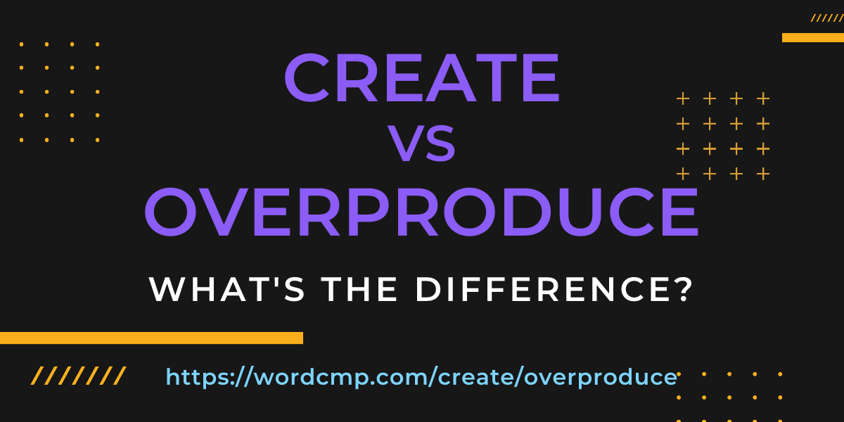 Difference between create and overproduce