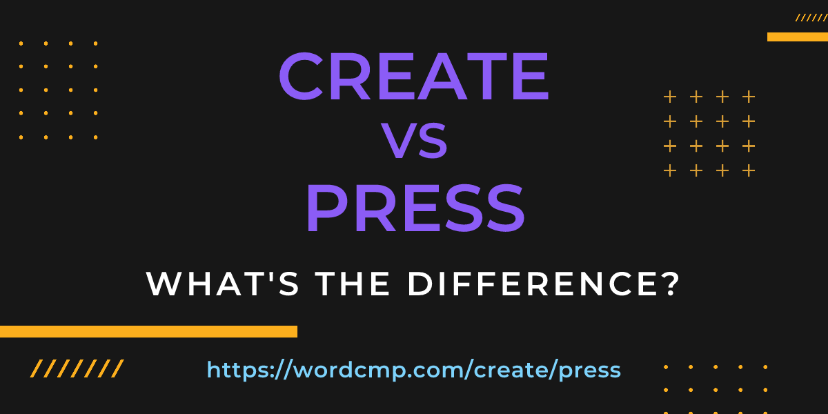 Difference between create and press