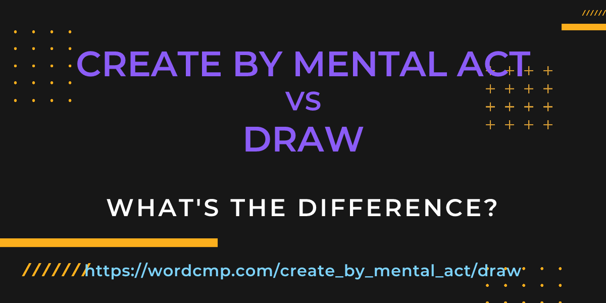 Difference between create by mental act and draw