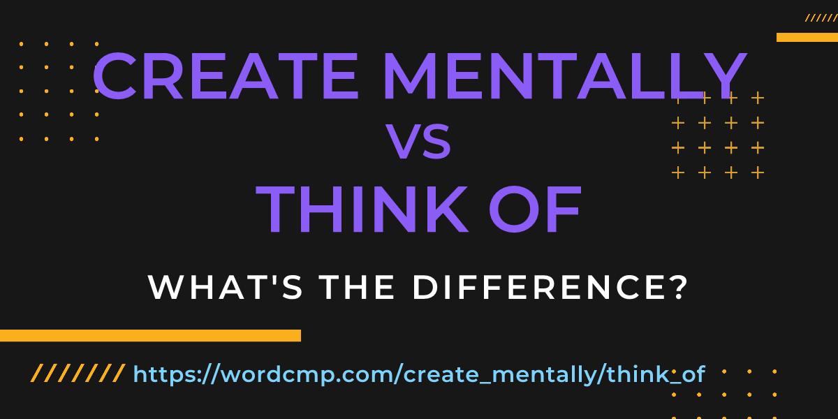 Difference between create mentally and think of