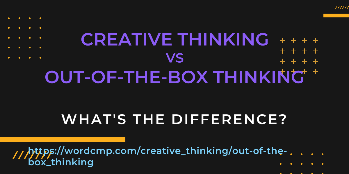 Difference between creative thinking and out-of-the-box thinking