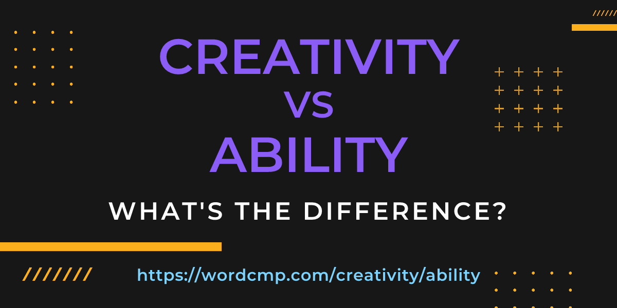 Difference between creativity and ability