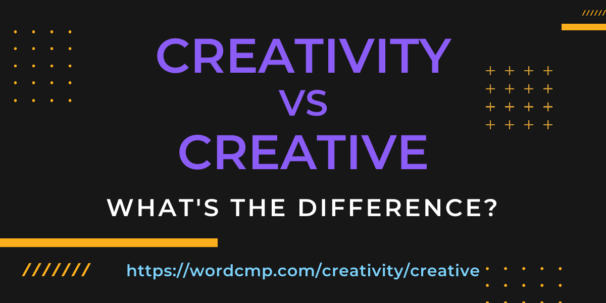 Difference between creativity and creative