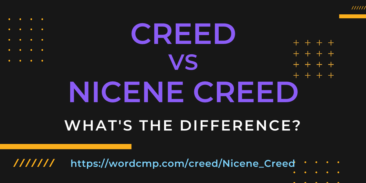 Difference between creed and Nicene Creed