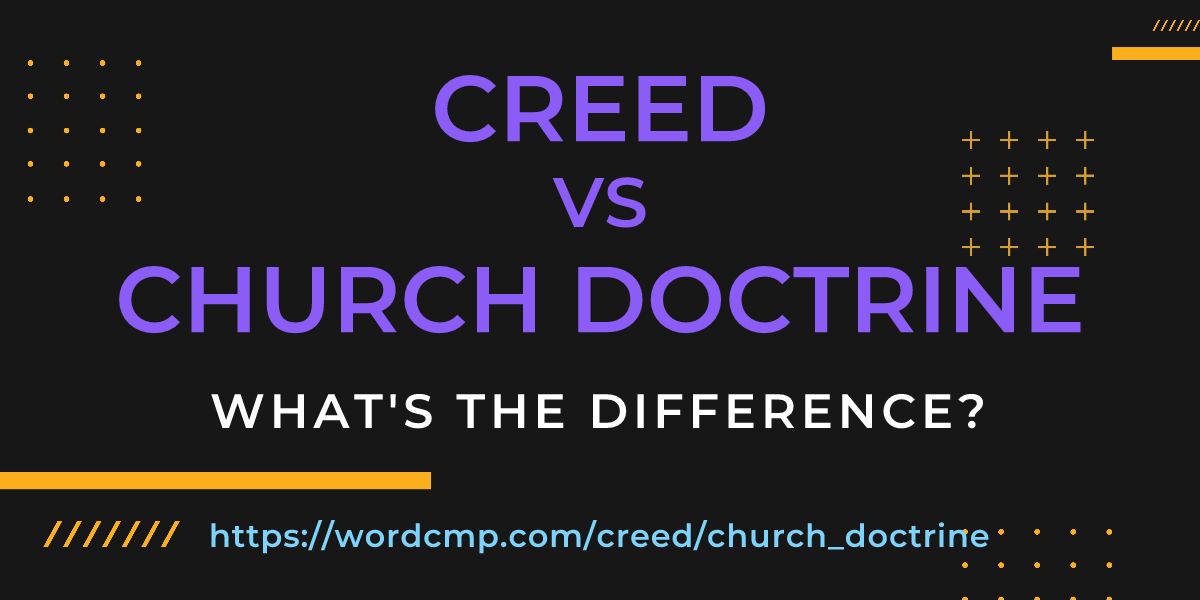 Difference between creed and church doctrine