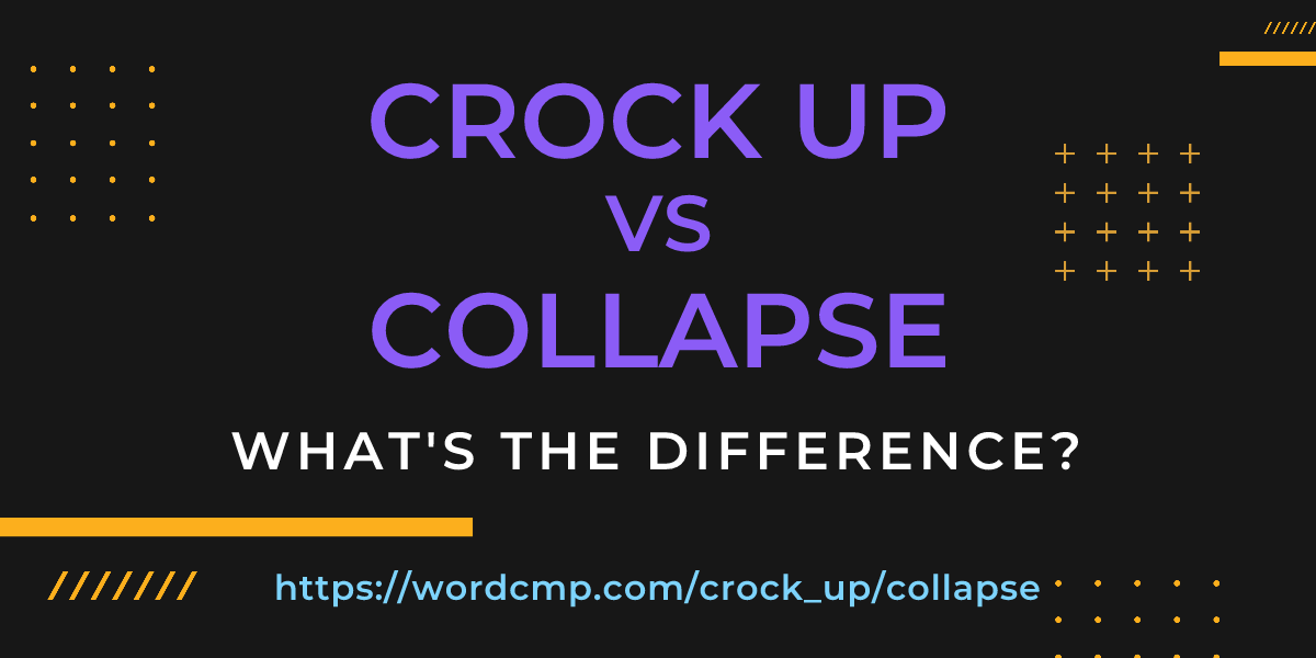 Difference between crock up and collapse