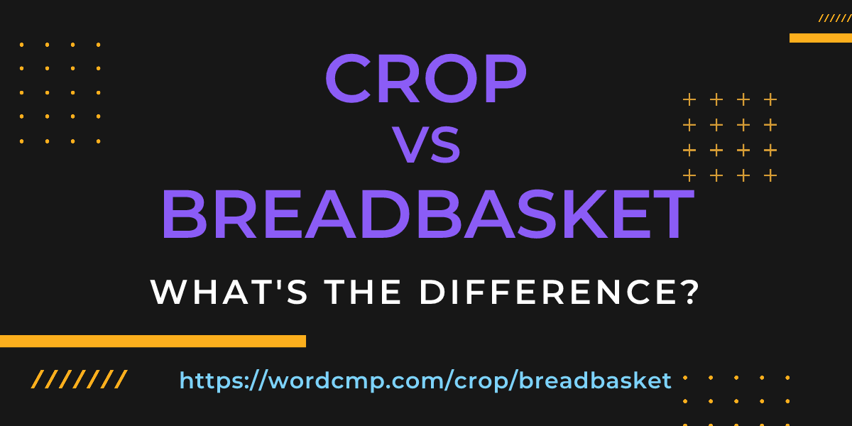 Difference between crop and breadbasket