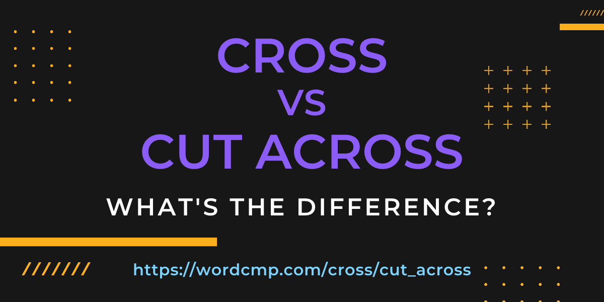 Difference between cross and cut across