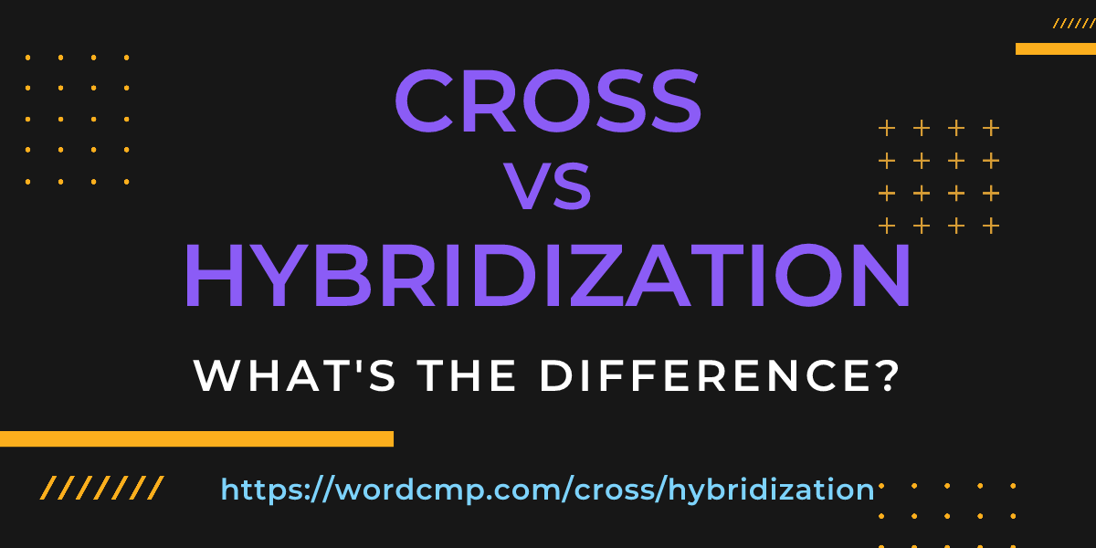 Difference between cross and hybridization