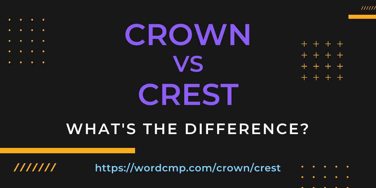 Difference between crown and crest