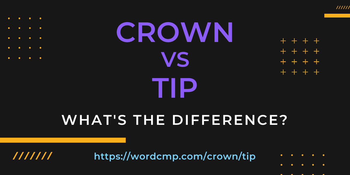 Difference between crown and tip