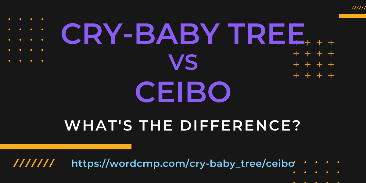 Difference between cry-baby tree and ceibo