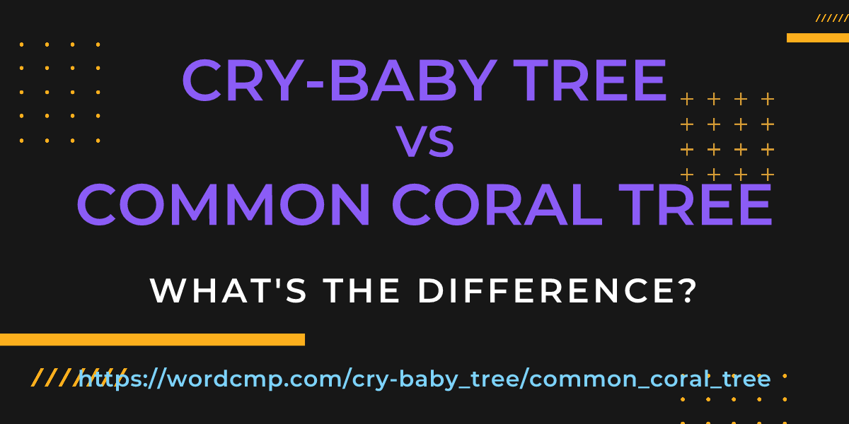 Difference between cry-baby tree and common coral tree